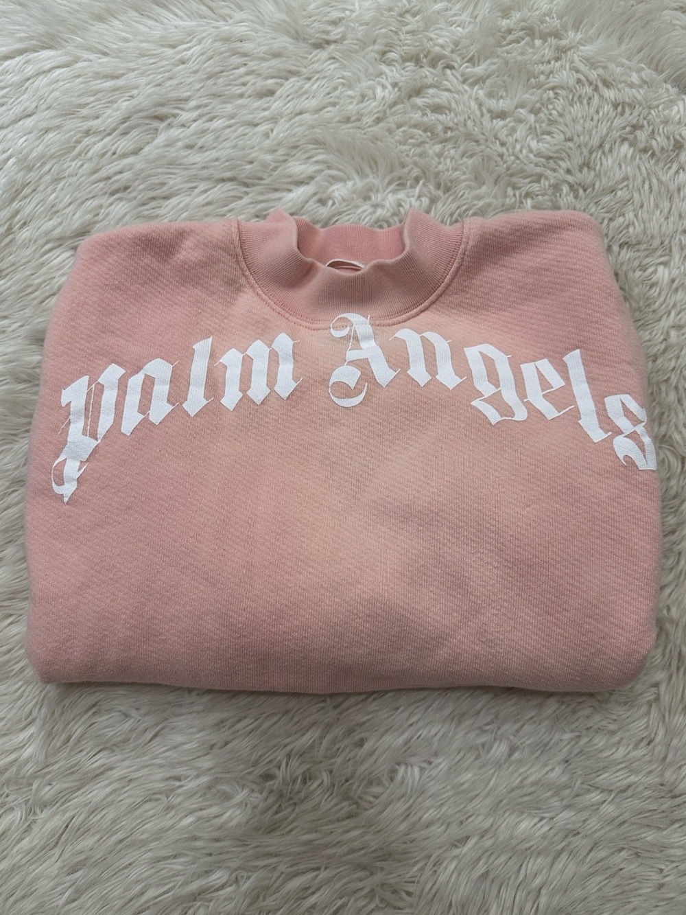 Palm Angels Pink Logo Pullover Sweatshirt